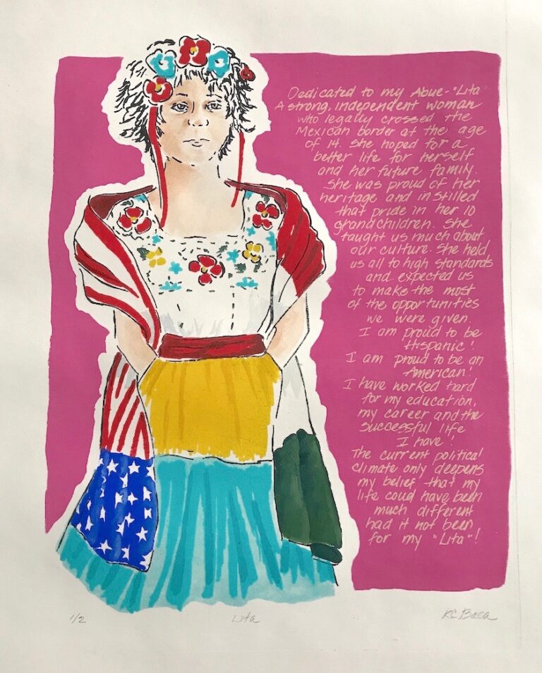 Lita - Polyester Plate Lithograph, Silkscreen, Watercolor