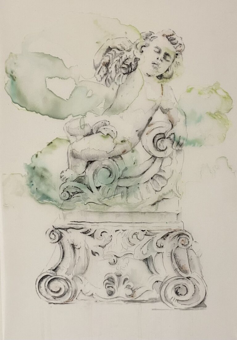 Respite - Watercolor Silkscreen Monoprint