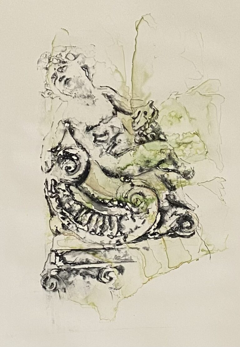 Interlude - Watercolor Silkscreen Monoprint